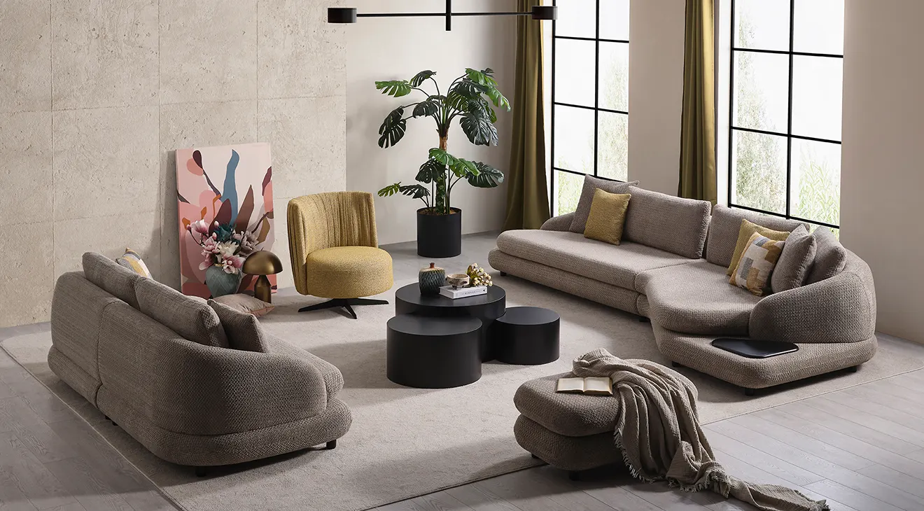 Stella Modern Kanepeli Köşe Koltuk Takımı